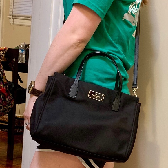 Kate Spade ♣️ Nylon Black Crossbody & Wallet - Picture 8 of 8